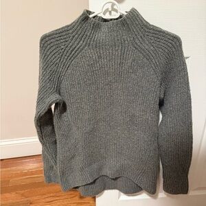 Madewell Charcoal Ribbed Mockneck/Turtleneck Sweater